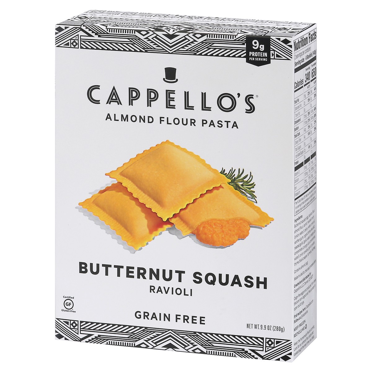 slide 9 of 9, Cappello's Butternut Squash Ravioli, 9.9 oz