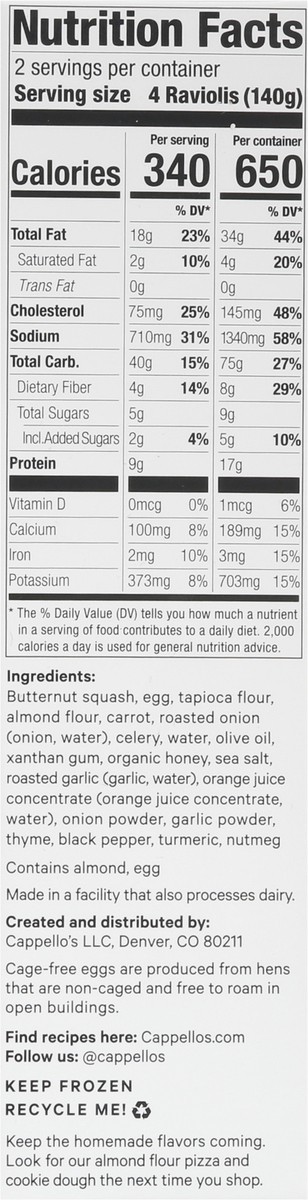 slide 3 of 9, Cappello's Butternut Squash Ravioli, 9.9 oz
