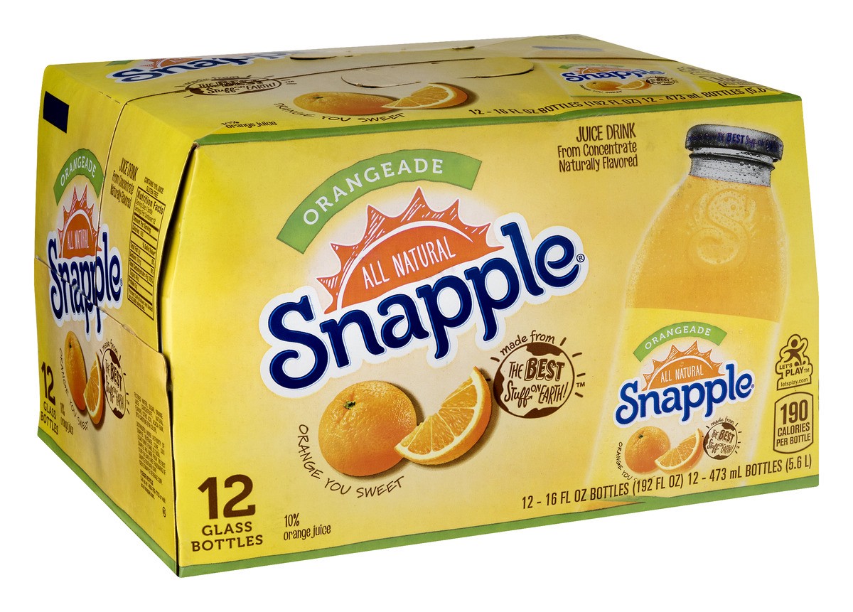 slide 7 of 9, Snapple Orangeade - 12 ct; 192 fl oz, 12 ct; 192 fl oz