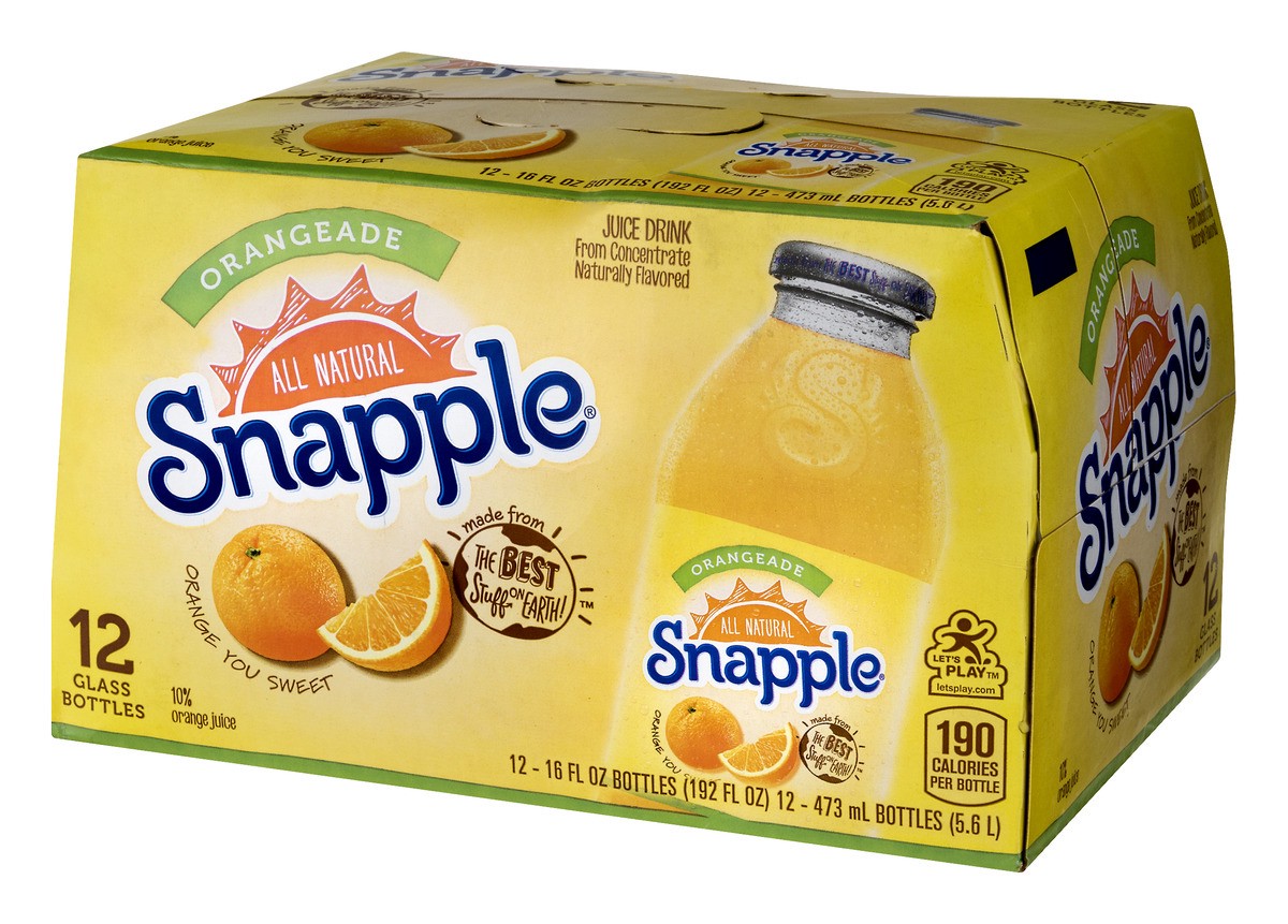 slide 6 of 9, Snapple Orangeade - 12 ct; 192 fl oz, 12 ct; 192 fl oz