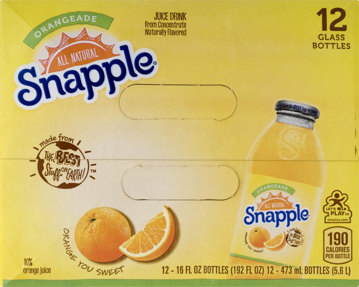 slide 8 of 9, Snapple Orangeade - 12 ct; 192 fl oz, 12 ct; 192 fl oz