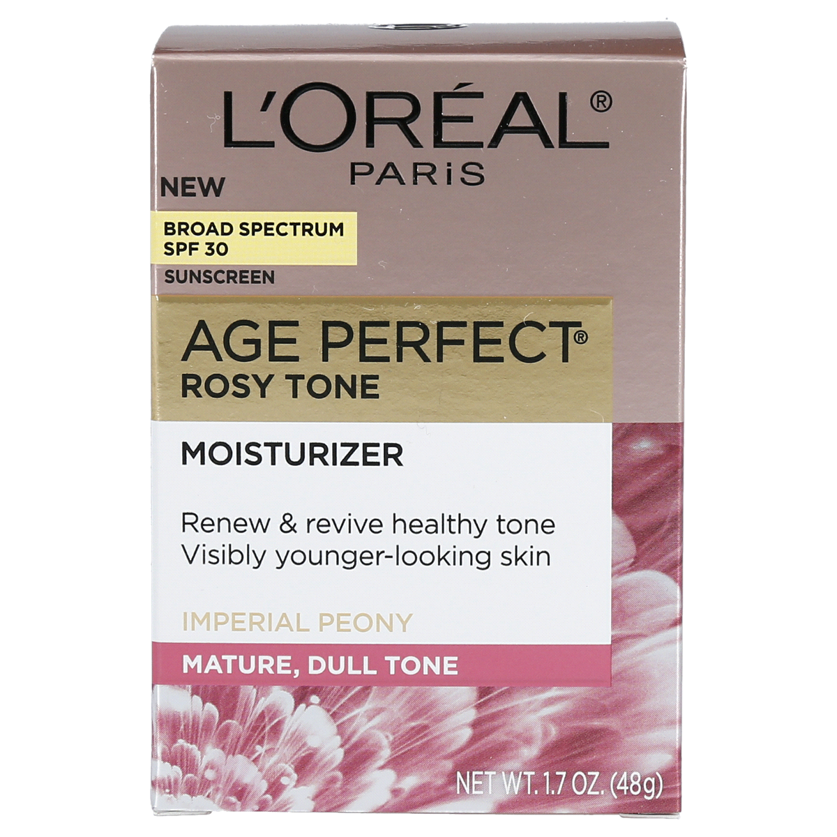 slide 1 of 1, L'Oréal Age Perfect Rosy Tone Moisturizer, 1.7 oz