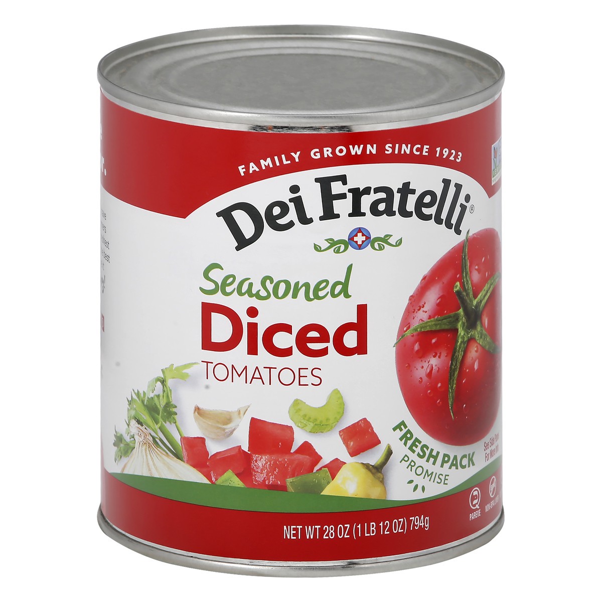 slide 2 of 9, Dei Fratelli Seasoned Diced Tomatoes, 28 oz