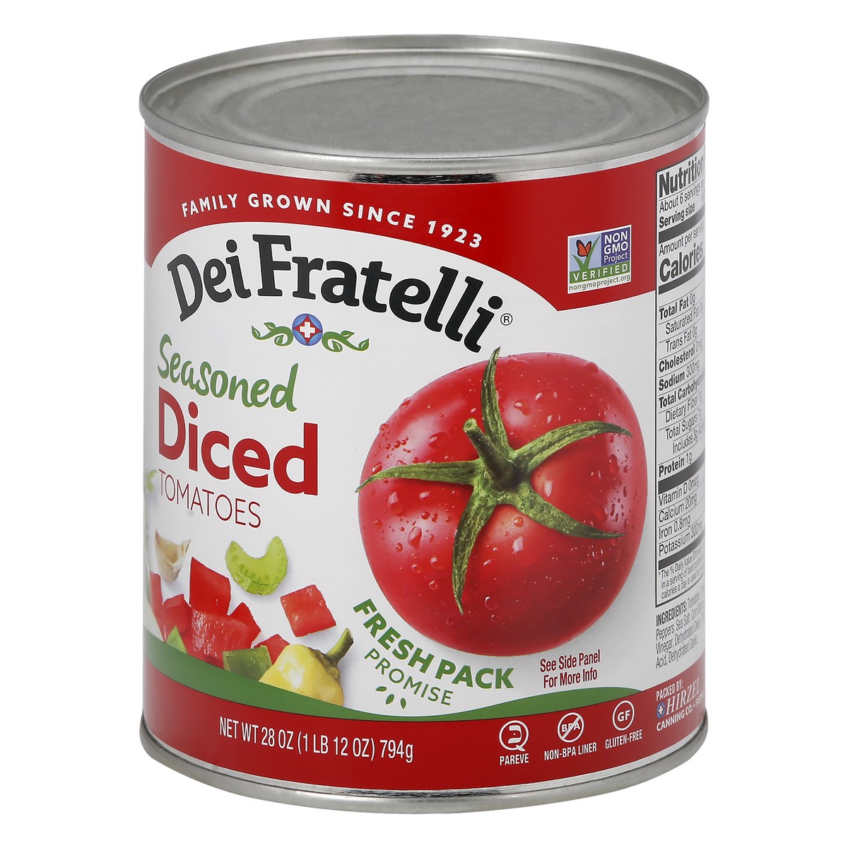 slide 3 of 9, Dei Fratelli Seasoned Diced Tomatoes, 28 oz