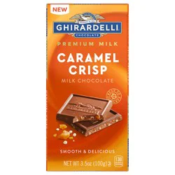 Ghirardelli Caramel Crisp Premium Milk Chocolate Bar, 3.5 oz