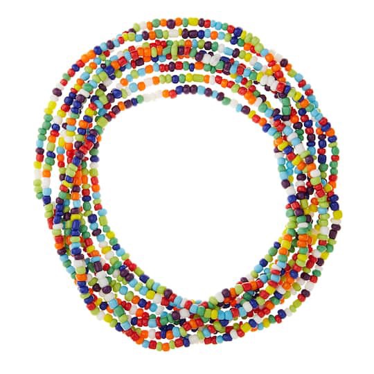 slide 1 of 3, Multicolored Glass Seed Rondel Beads, 6/0 By Bead Landing, 6/0