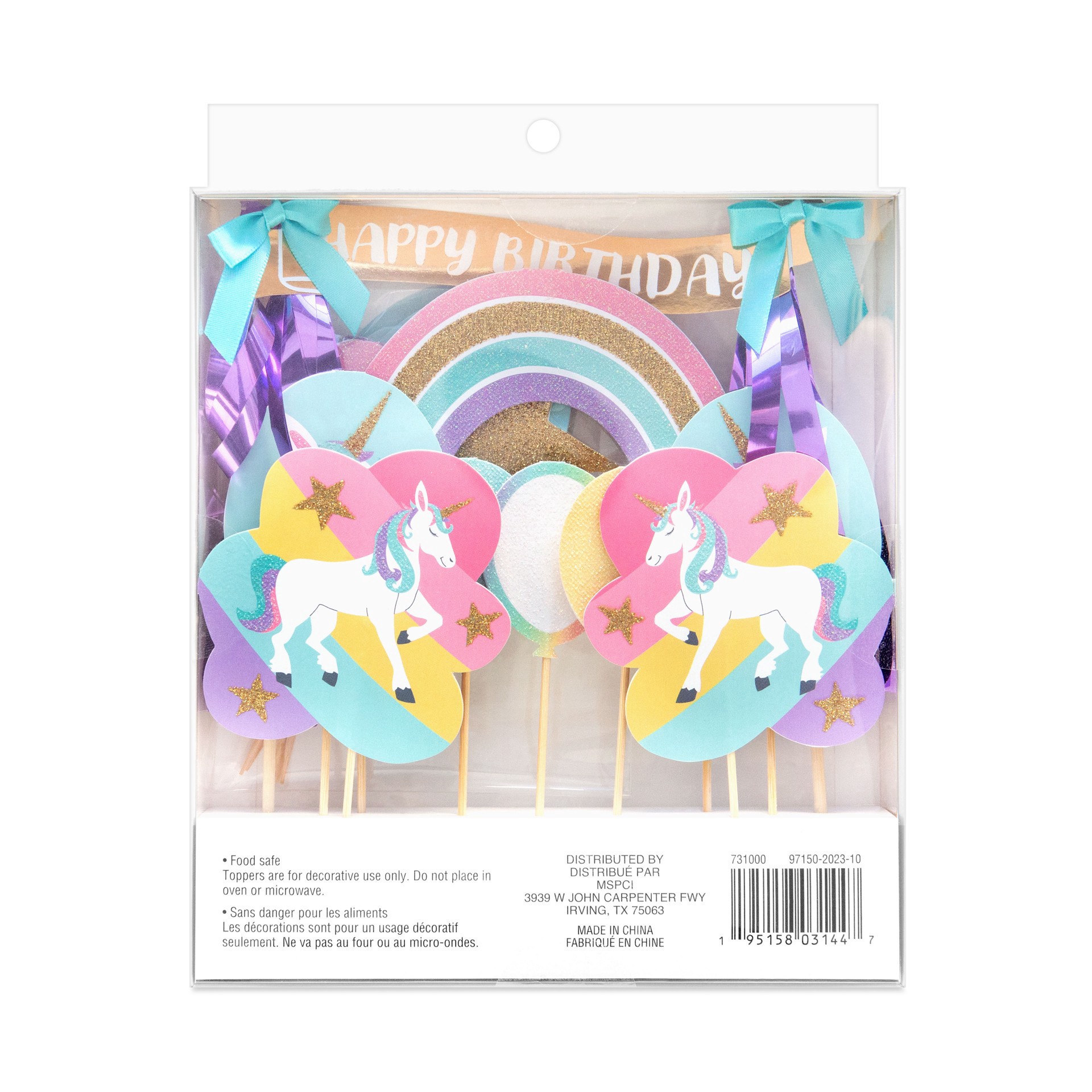 slide 2 of 4, Unicorn Cake Topper Set By Celebrate It, 14 ct