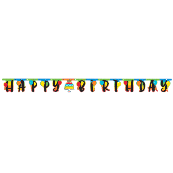 slide 1 of 1, Creative Converting Hoppin' Birthday Cake Jointed Banner, 1 ct