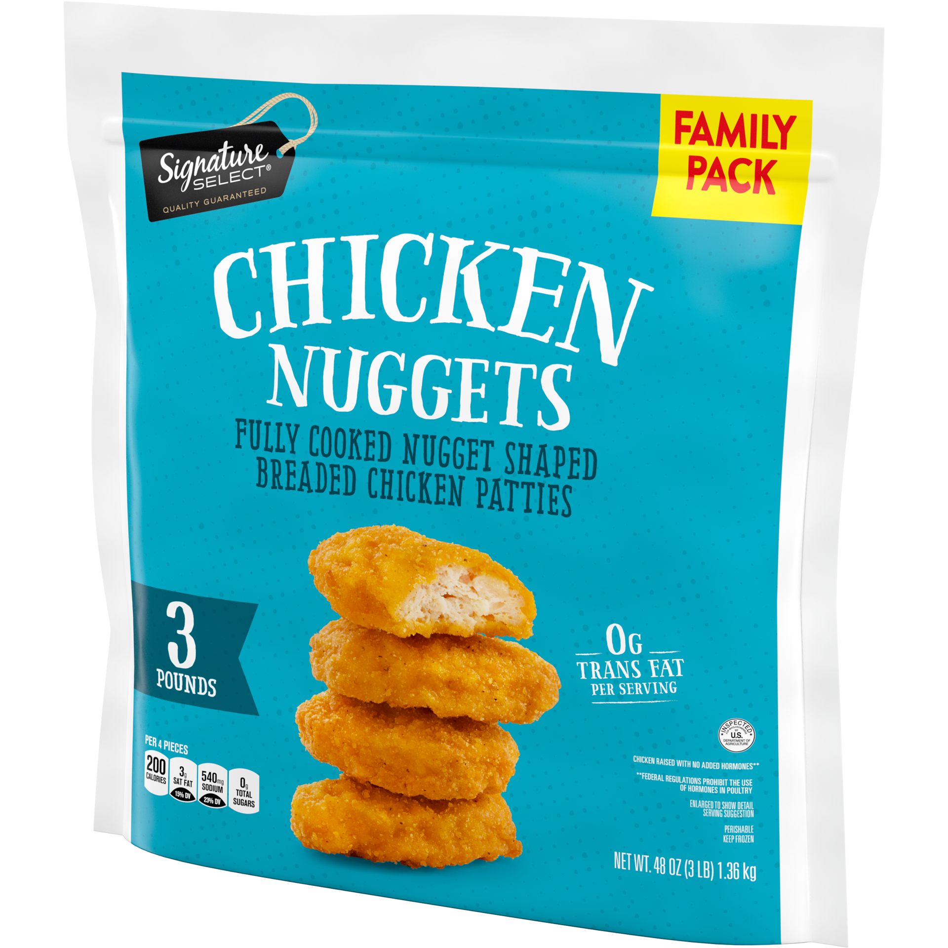 slide 9 of 10, Signature Select Chicken Nuggets Family Pack 48 oz, 48 oz