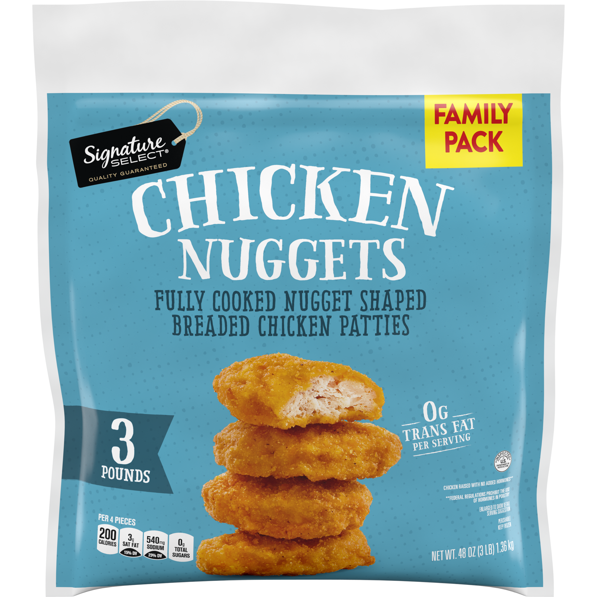 slide 2 of 10, Signature Select Chicken Nuggets Family Pack 48 oz, 48 oz