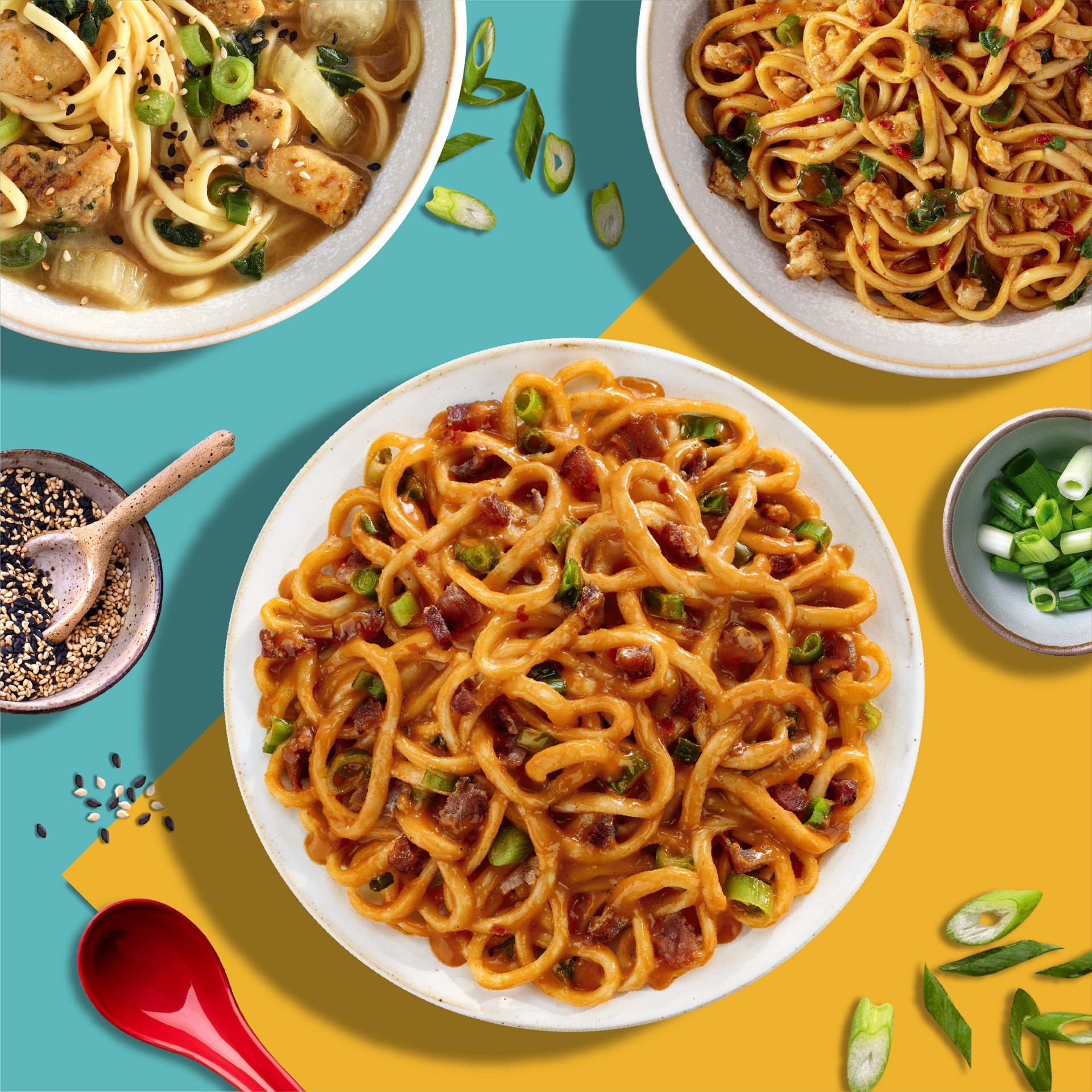 slide 2 of 6, Mings Spicy Gochujang Noodles, Frozen Wheat Noodles, Asian Food, Gochujang Sauce, 10 oz