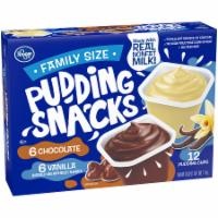 slide 1 of 1, Kroger Chocolate And Vanilla Pudding Snacks Family Size, 12 ct; 3.25 oz