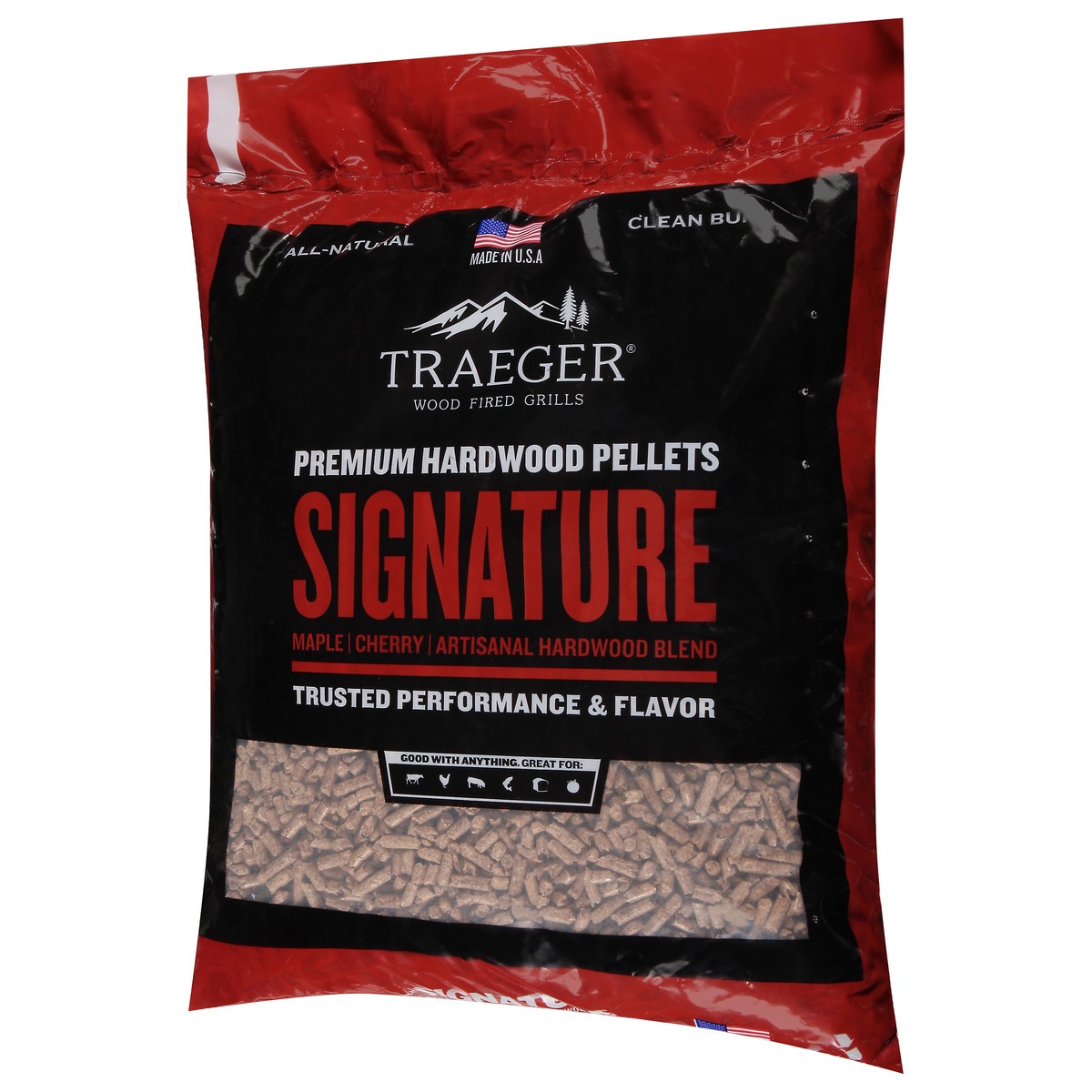 slide 9 of 9, Traeger Premium Signature Blend Hardwood Pellets 20 lb, 20 lb