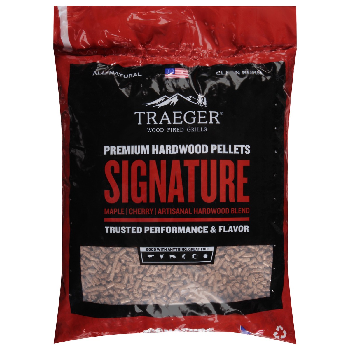 slide 1 of 9, Traeger Premium Signature Blend Hardwood Pellets 20 lb, 20 lb