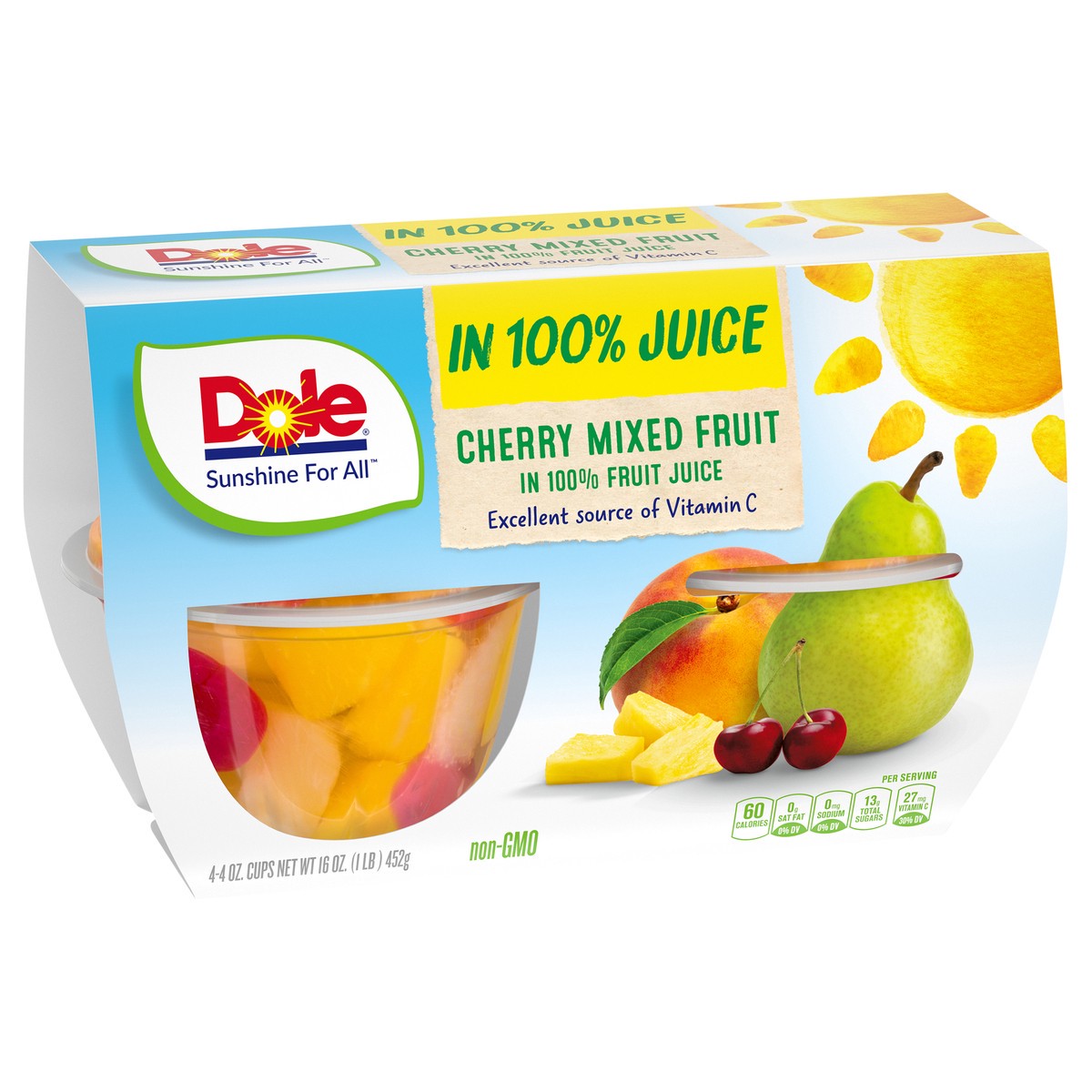 slide 7 of 9, Dole Cherry Mixed Fruit, 4 ct