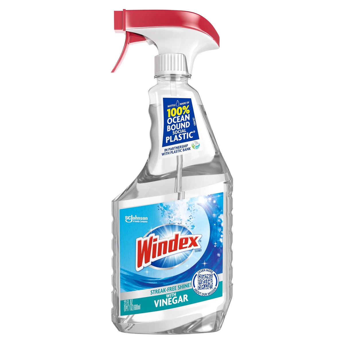 slide 1 of 7, Windex with Vinegar Glass Cleaner, Spray Bottle, 23 fl oz, 23 oz