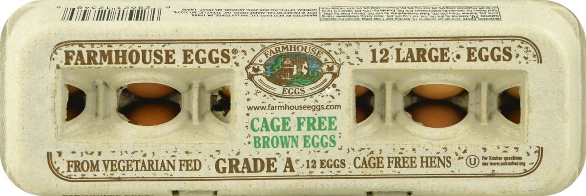 slide 5 of 13, Farmhouse Eggs Large Cage Free Brown Eggs 12 ea, 12 ct