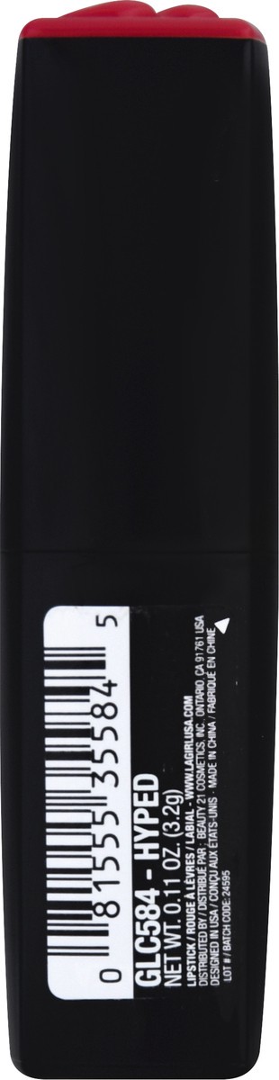 slide 3 of 12, L.A. Girl Hyped GLC584 Lipstick 0.11 oz, 1 ct