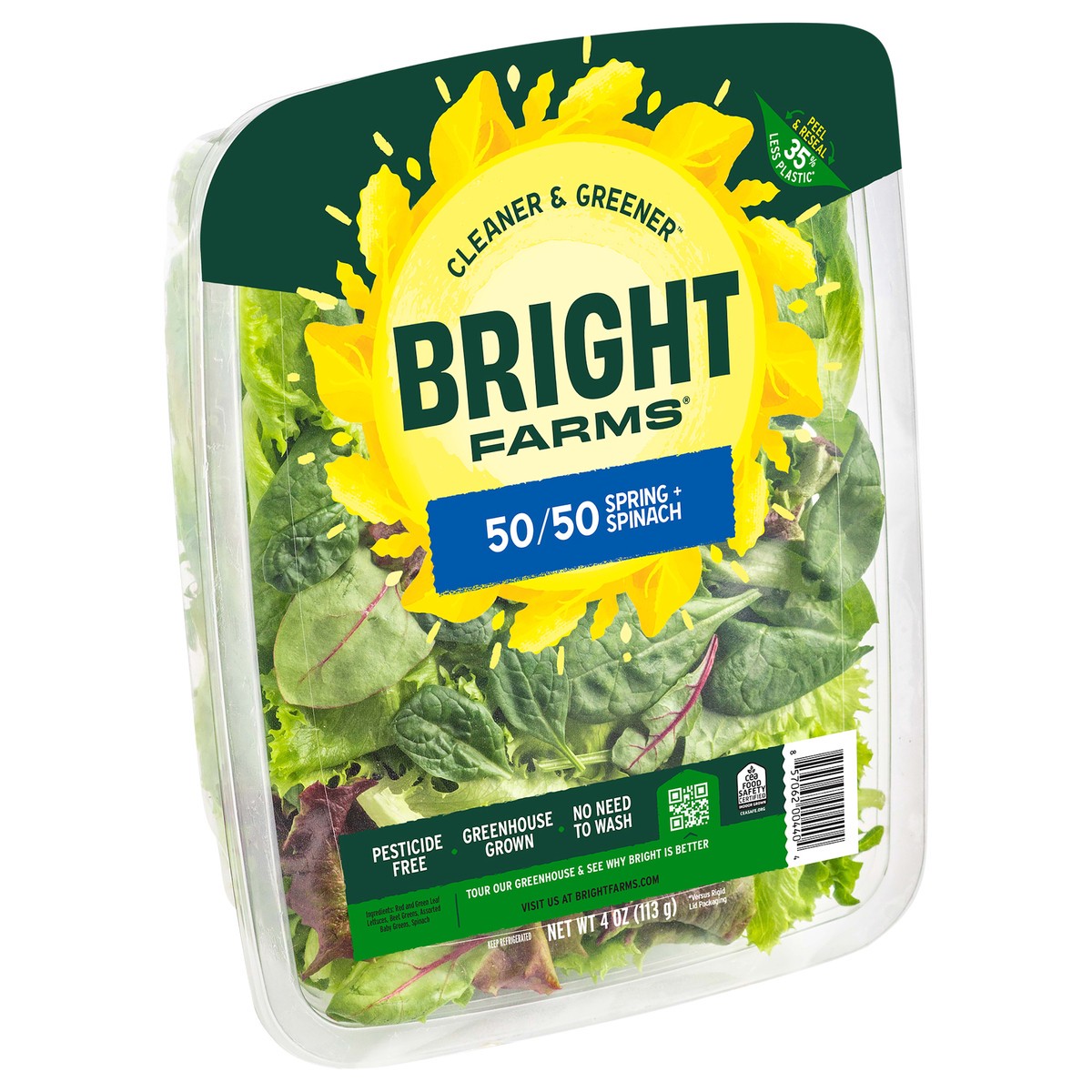 slide 2 of 4, Bright Farms Tenderly Sweet Local Spinach Blend, 4 oz