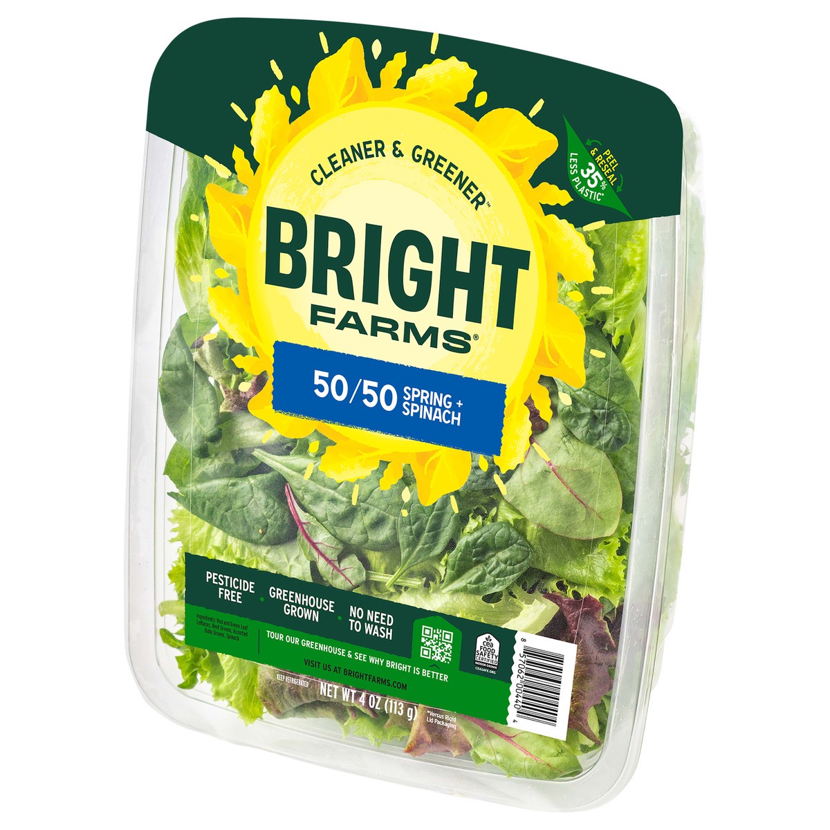 slide 3 of 4, Bright Farms Tenderly Sweet Local Spinach Blend, 4 oz