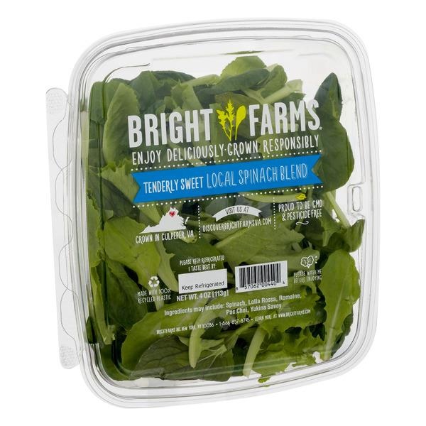 slide 1 of 1, Bright Farms Tenderly Sweet Local Spinach Blend, 4 oz