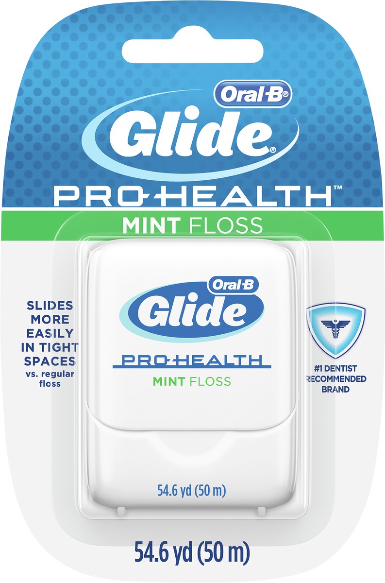 slide 3 of 3, Oral-B Glide Mint Shred Proof Floss, 54.7 yd