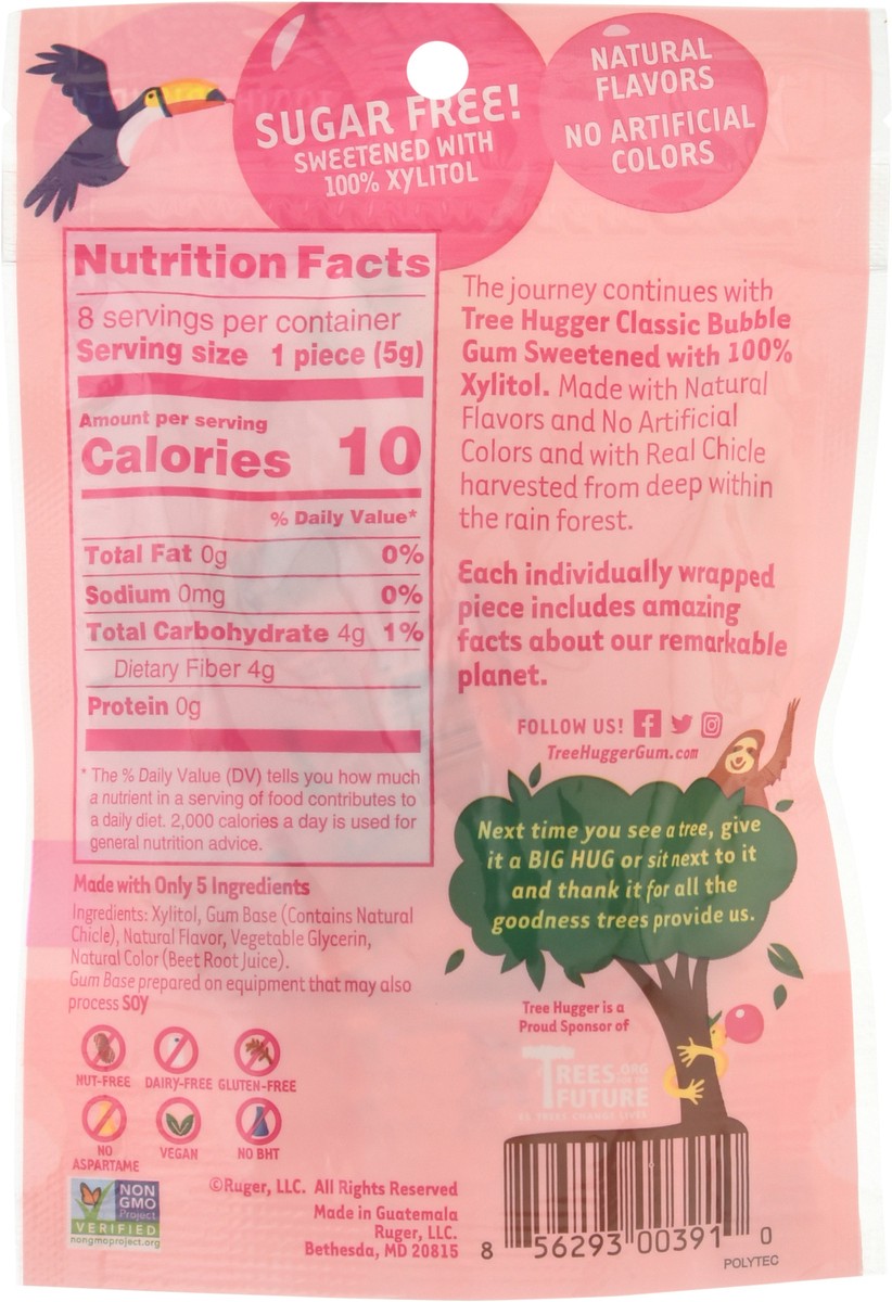 slide 2 of 12, Tree Hugger Classic Flavor Sugar Free Bubble Gum 8 Pieces, 8 ct