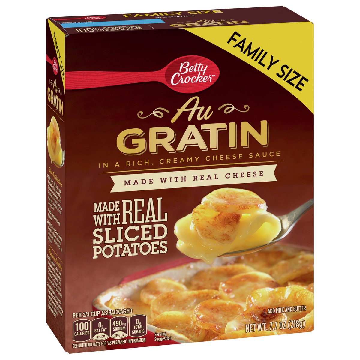 slide 6 of 12, Betty Crocker Au Gratin Potatoes, Made with Real Cheese, 7.7 oz, 7.7 oz