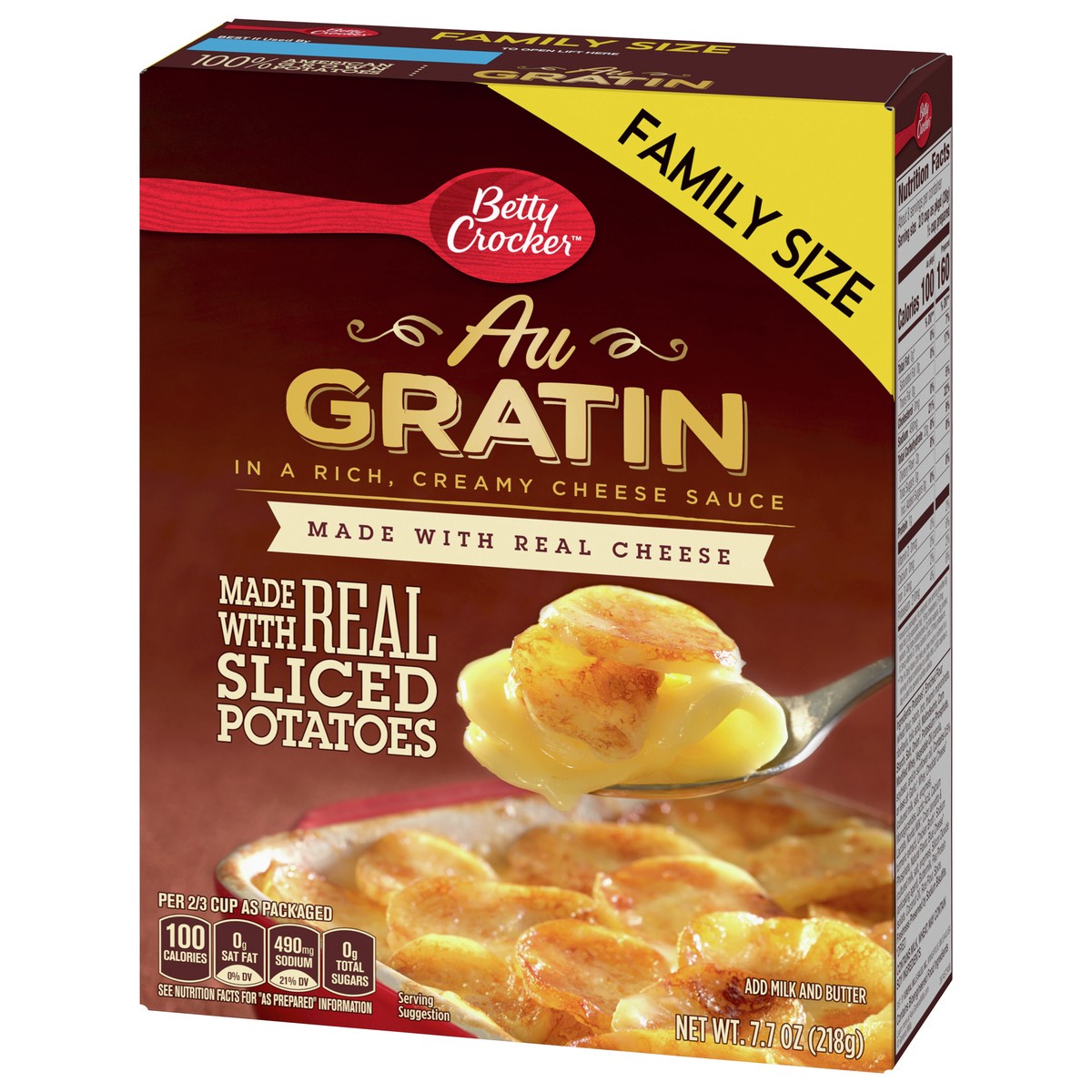 slide 8 of 12, Betty Crocker Au Gratin Potatoes, Made with Real Cheese, 7.7 oz, 7.7 oz