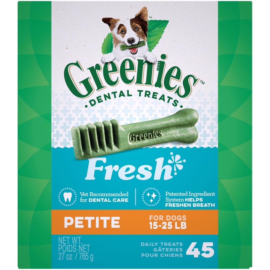 slide 1 of 1, Greenies Fresh Petite Dental Dog Treats, petite; 27 oz