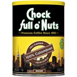 Chock Full O' Nuts Colombian Medium Roast Ground Coffee - 10.3 oz Can