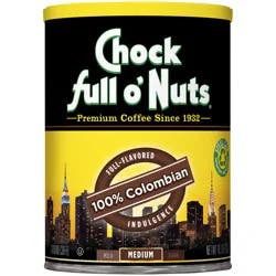 Chock Full O' Nuts Colombian Medium Roast Ground Coffee - 10.3 oz Can