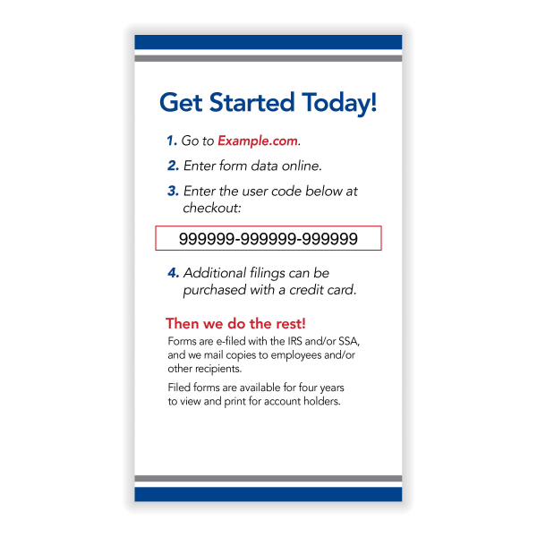 slide 3 of 4, ComplyRight Fast File Tax Filings For Small Business, W-2/1099, Card For 5 Tax Filings, 1 ct