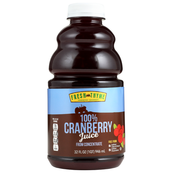 slide 1 of 1, Fresh Thyme Cranberry Juice, 32 fl oz