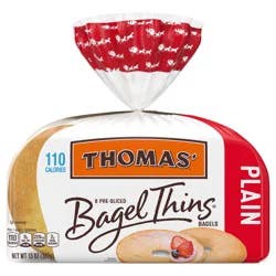Thomas' Plain Bagel Thins - 13oz/8ct