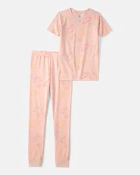Carter's Girls Easter Bunny 100% Cotton Snug Fit 2-Piece Pajama Set - Pink - Size 7