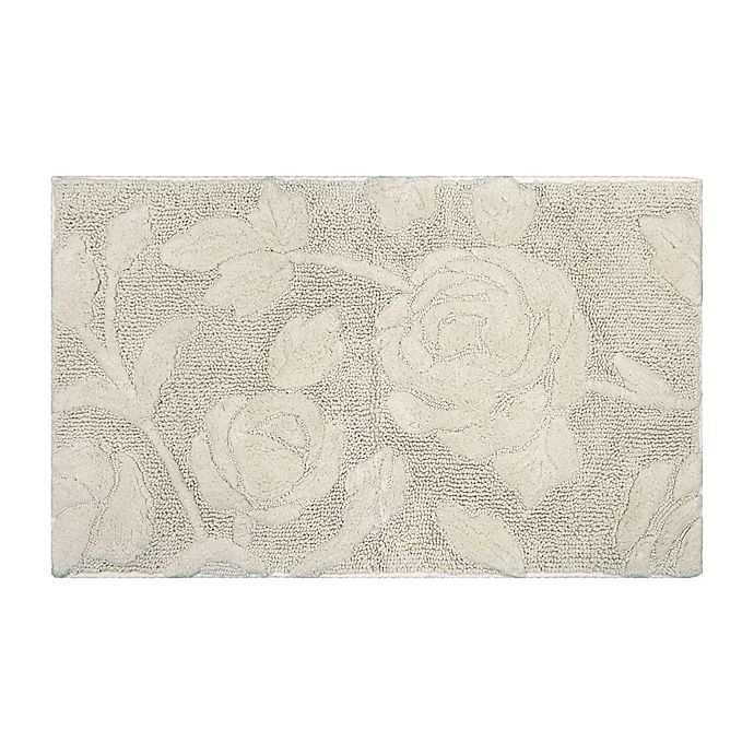 slide 1 of 1, Bee & Willow Home Faded Floral Bath Rug - Khaki, 1 ct