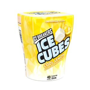 slide 1 of 1, Ice Breakers Ice Cubes Cool Lemon Sugar Free Gum, 3.68 oz