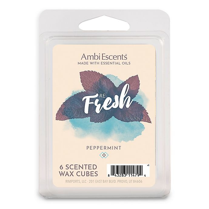 slide 1 of 1, AmbiEscents Refresh Peppermint Wax Fragrance Cubes, 6 ct