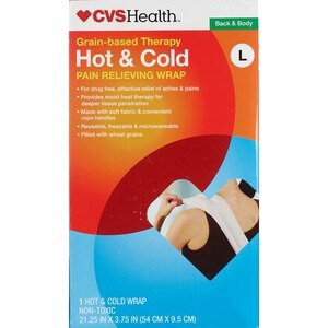 slide 1 of 1, CVS Health Grain-Based Therapy Hot & Cold Pain Relieving Wrap, L, 1 ct
