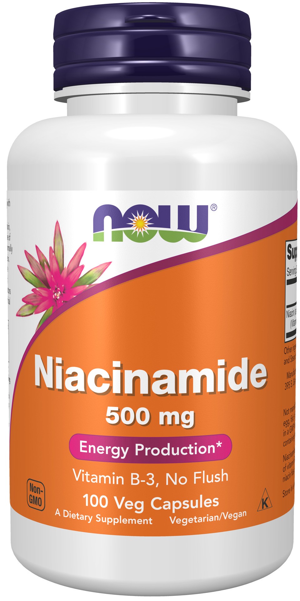 slide 1 of 7, NOW Niacinamide (B-3) 500 mg - 100 Veg Capsules, 100 ct