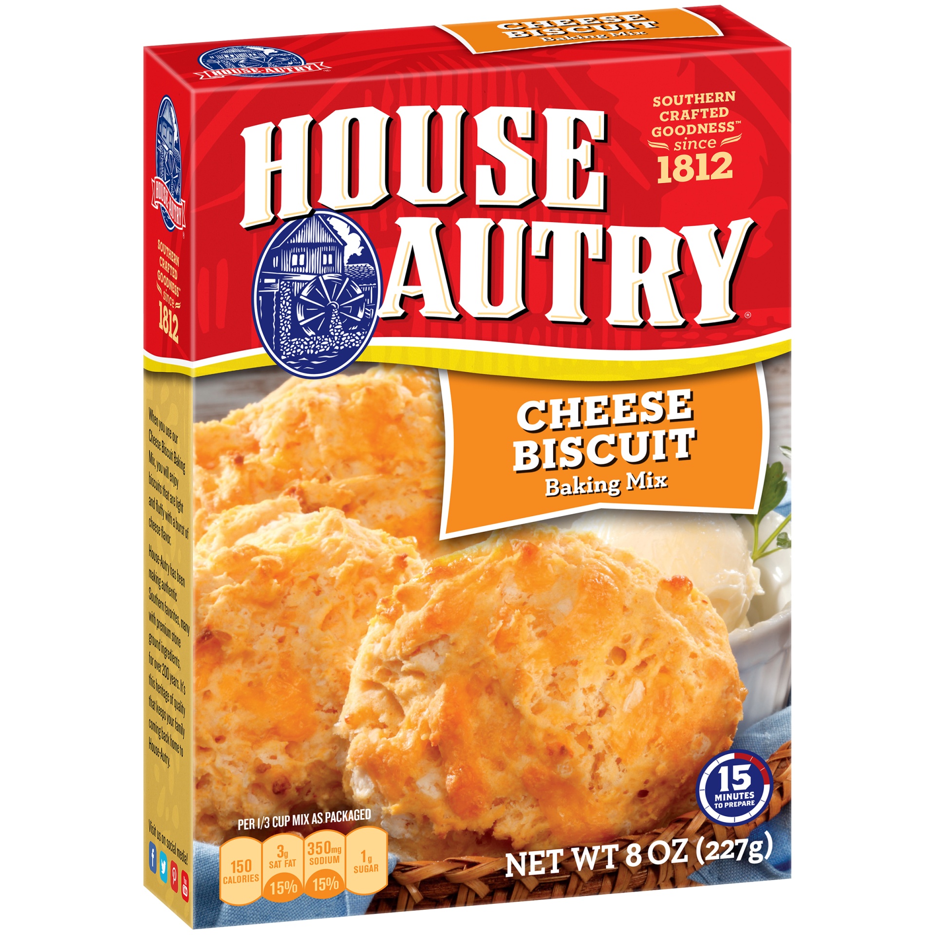 slide 1 of 1, House-Autry Cheese Biscuit Mix, 8 oz