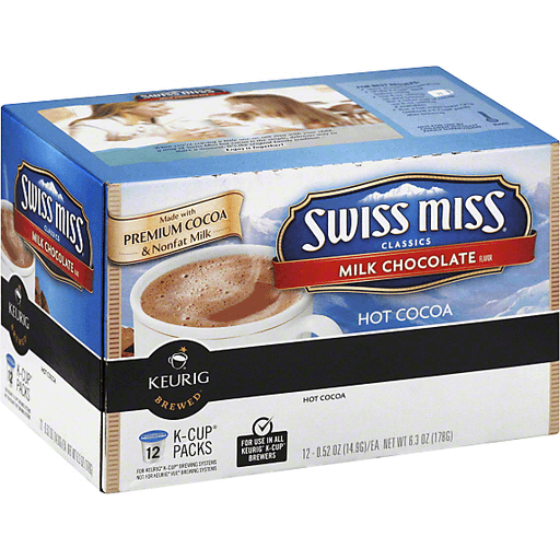 slide 2 of 3, Swiss Miss Classics Milk Chocolate Hot Cocoa K Cup Pods, 12 ct