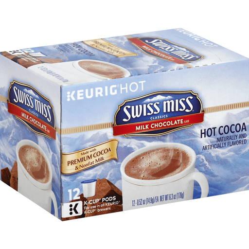 slide 3 of 3, Swiss Miss Classics Milk Chocolate Hot Cocoa K Cup Pods, 12 ct
