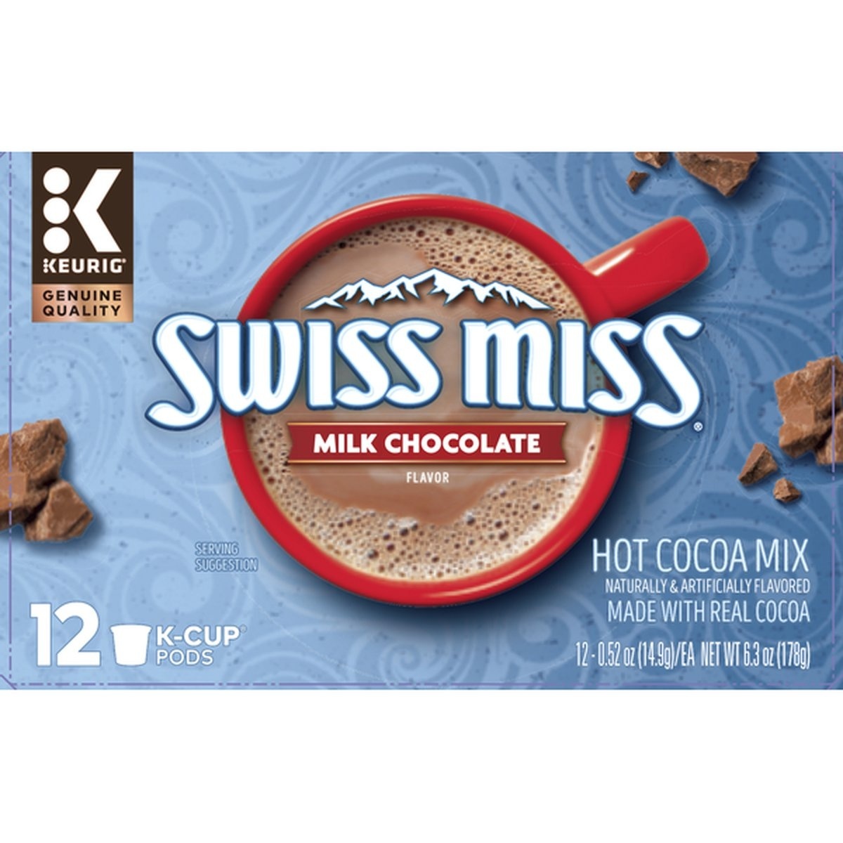 slide 1 of 3, Swiss Miss Classics Milk Chocolate Hot Cocoa K Cup Pods, 12 ct