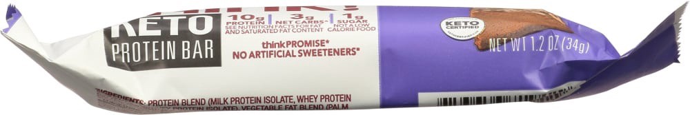 slide 2 of 4, think! Keto Chocolate Mousse Pie Protein Bar, 1 ct