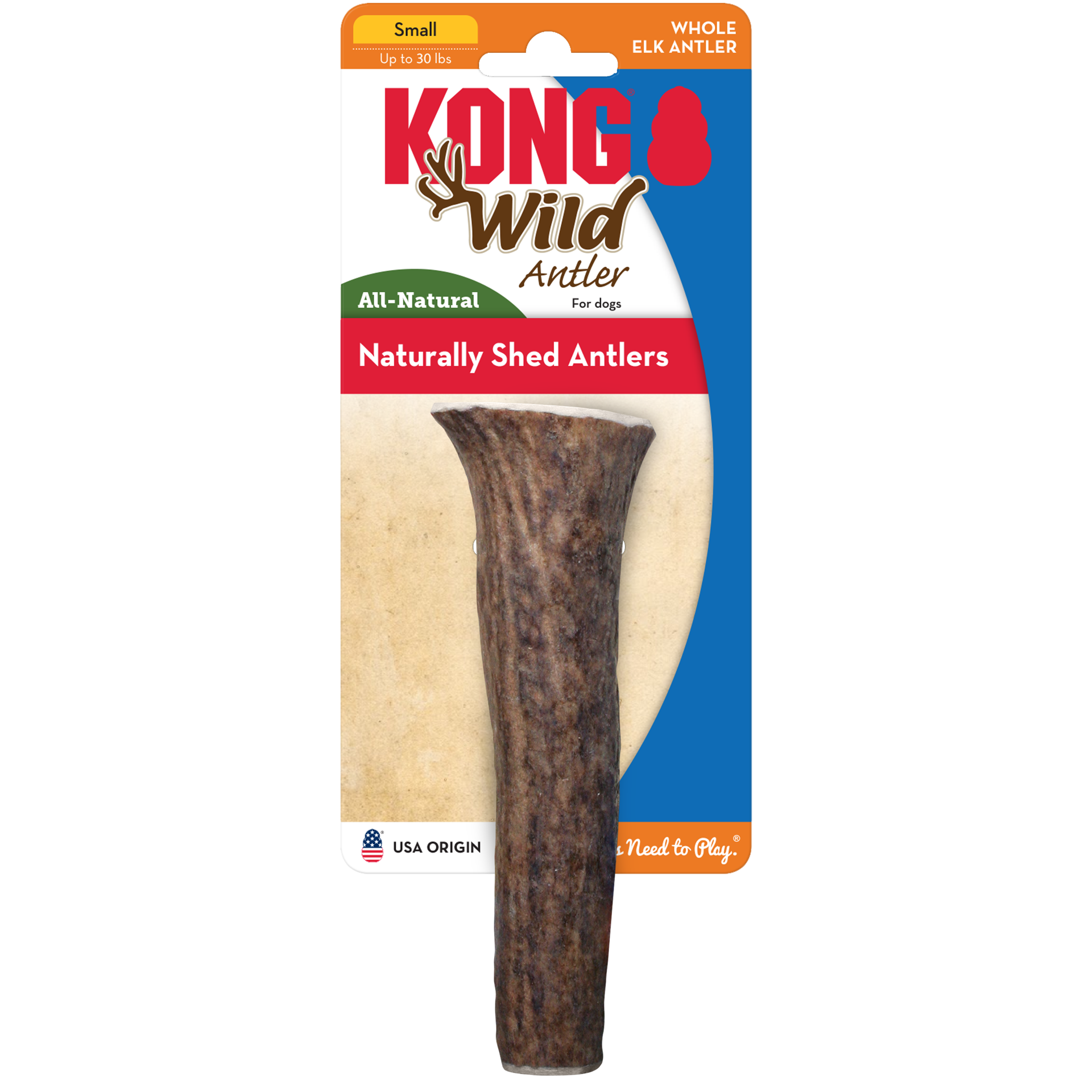 slide 4 of 4, KONG Wild Antler Whole Sm, SM