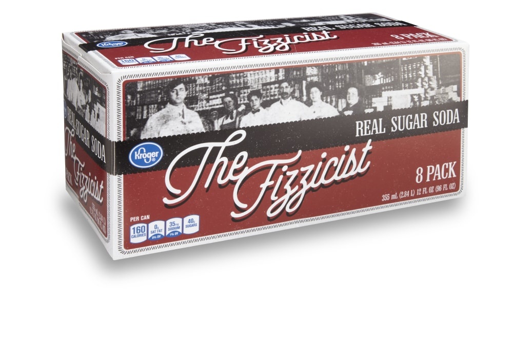 slide 1 of 1, Kroger Real Sugar Soda - The Fizzicist, 8 ct; 12 fl oz