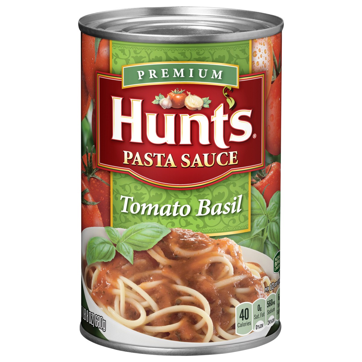 slide 1 of 1, Hunt's Premium Tomato Basil Pasta Sauce, 24 oz