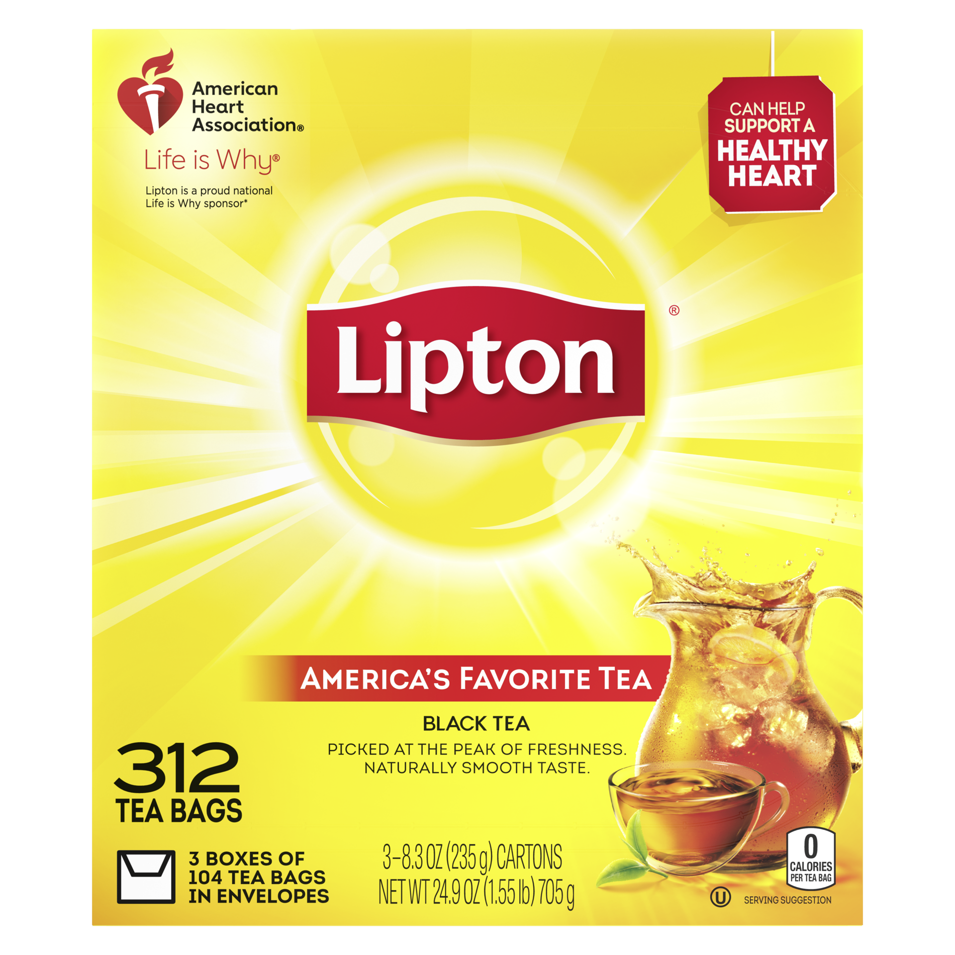 slide 4 of 6, Lipton Tea 3 ea, 3 ct